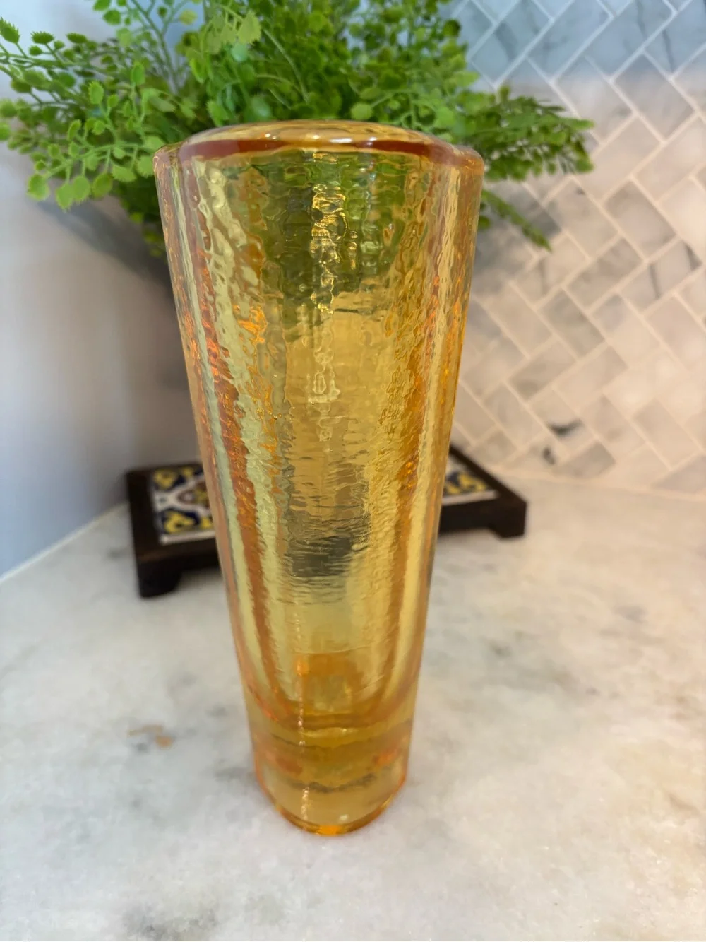 Fire And Light Citrus yellow Aurora Vase